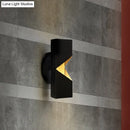 GobekUsa Modern Black Geometric LED Sconce for Bedroom Wall Mounting with Iron Shade