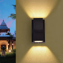 Modern black geometric led wall lamps garden outdoor sconce by Decorbites