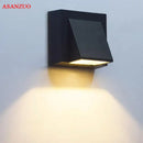 Modern black geometric led wall lamps garden outdoor sconce by Decorbites