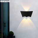 GobekUsa Modern Black Geometric LED Wall Sconce in Warm/White Light