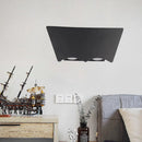 GobekUsa Modern Black Geometric LED Wall Sconce in Warm/White Light