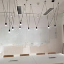 GobekUsa Geometric LED Wire Pendant Chandelier - Industrial Home Decor Spider Lamp