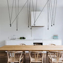GobekUsa Geometric LED Wire Pendant Chandelier - Industrial Home Decor Spider Lamp