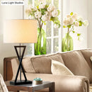 GobekUsa Simplicity Fabric Drum Nightstand Lamp: 1-Light Bedside Table Light in White
