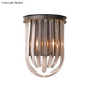 GobekUsa Modern Black Glass and Metal Wall Light Semi Oval Mount for Bedroom