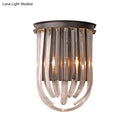 GobekUsa Modern Black Glass and Metal Wall Light Semi Oval Mount for Bedroom