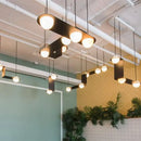 GobekUsa Glass Ball Geometric Chandelier: Modern Nordic Kitchen Office Hanging Lamp