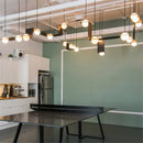 GobekUsa Glass Ball Geometric Chandelier: Modern Nordic Kitchen Office Hanging Lamp