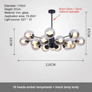 GobekUsa Glass Ball LED Chandelier for Bedroom Dining Room - Elegant Ceiling Pendant Lamp