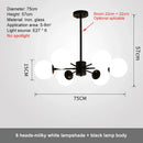 GobekUsa Glass Ball LED Chandelier for Bedroom Dining Room - Elegant Ceiling Pendant Lamp