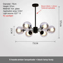 GobekUsa Glass Ball LED Chandelier for Bedroom Dining Room - Elegant Ceiling Pendant Lamp