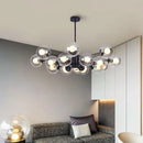 GobekUsa Glass Ball LED Chandelier for Bedroom Dining Room - Elegant Ceiling Pendant Lamp