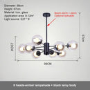 GobekUsa Glass Ball LED Chandelier for Bedroom Dining Room - Elegant Ceiling Pendant Lamp