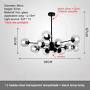 GobekUsa Glass Ball LED Chandelier for Bedroom Dining Room - Elegant Ceiling Pendant Lamp