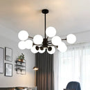 GobekUsa Glass Ball LED Chandelier for Bedroom Dining Room - Elegant Ceiling Pendant Lamp