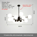 GobekUsa Glass Ball LED Chandelier for Bedroom Dining Room - Elegant Ceiling Pendant Lamp