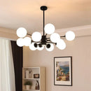 GobekUsa Glass Ball LED Chandelier for Bedroom Dining Room - Elegant Ceiling Pendant Lamp