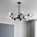 GobekUsa Glass Ball LED Chandelier for Bedroom Dining Room - Elegant Ceiling Pendant Lamp