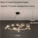 GobekUsa Glass Ball LED Chandelier: Modern Nordic Style for Living, Dining, Kitchen, Study
