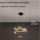 GobekUsa Glass Ball LED Chandelier: Modern Nordic Style for Living, Dining, Kitchen, Study