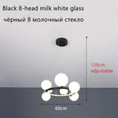 GobekUsa Glass Ball LED Chandelier: Modern Nordic Style for Living, Dining, Kitchen, Study