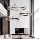 GobekUsa Glass Ball LED Chandelier: Modern Nordic Style for Living, Dining, Kitchen, Study