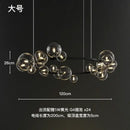 GobekUsa Glass Ball LED Chandelier: Modern Nordic Style for Living, Dining, Kitchen, Study