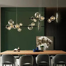 GobekUsa Glass Ball LED Chandelier: Modern Nordic Style for Living, Dining, Kitchen, Study