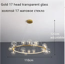 GobekUsa Glass Ball LED Chandelier: Modern Nordic Style for Living, Dining, Kitchen, Study