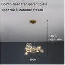 GobekUsa Glass Ball LED Chandelier: Modern Nordic Style for Living, Dining, Kitchen, Study