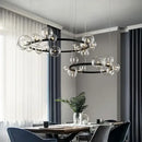 GobekUsa Glass Ball LED Chandelier: Modern Nordic Style for Living, Dining, Kitchen, Study