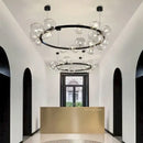GobekUsa Glass Ball LED Chandelier: Modern Nordic Style for Living, Dining, Kitchen, Study