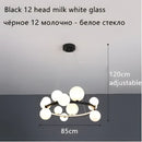 GobekUsa Glass Ball LED Chandelier: Modern Nordic Style for Living, Dining, Kitchen, Study