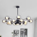 GobekUsa Glass Ball LED Chandelier for Bedroom and Dining Room