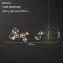 GobekUsa Glass Ball LED Chandelier: Modern Nordic Style for Living, Dining, Kitchen, Study