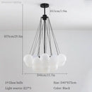 GobekUsa Glass Ball LED Chandelier for Bedroom Dining Living Room