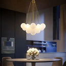 GobekUsa Glass Ball LED Chandelier for Bedroom Dining Living Room