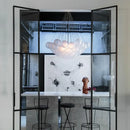 GobekUsa Glass Ball LED Chandelier for Bedroom Dining Living Room