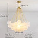 GobekUsa Glass Ball LED Chandelier for Bedroom Dining Living Room