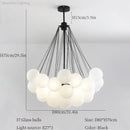 GobekUsa Glass Ball LED Chandelier for Bedroom Dining Living Room