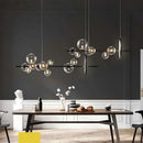 GobekUsa Glass Ball Pendant Lamps for Dining Room Kitchen Chandelier Lighting