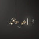 GobekUsa Glass Ball Pendant Lamps for Dining Room Kitchen Chandelier Lighting