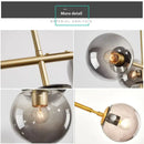 GobekUsa Glass Ball LED Pendant Light Modern Chandelier for Living Room Decor