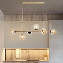 GobekUsa Glass Ball LED Pendant Light Modern Chandelier for Living Room Decor