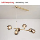GobekUsa Glass Ball LED Pendant Light Modern Chandelier for Living Room Decor