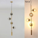 GobekUsa Glass Ball LED Pendant Light Modern Chandelier for Living Room Decor