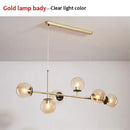 GobekUsa Glass Ball LED Pendant Light Modern Chandelier for Living Room Decor