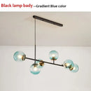GobekUsa Glass Ball LED Pendant Light Modern Chandelier for Living Room Decor