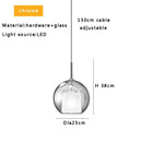 GobekUsa Glass Ball Pendant Lights: Italian Designer Hanging Lamp for Dining Room, Kitchen Island