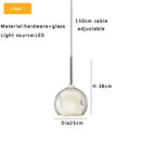 GobekUsa Glass Ball Pendant Lights: Italian Designer Hanging Lamp for Dining Room, Kitchen Island
